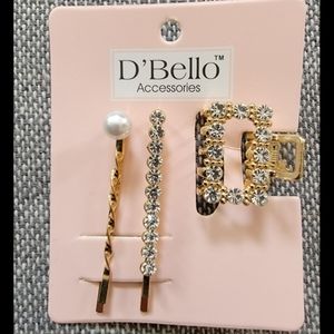 New! D'BELLO gold clip accessory